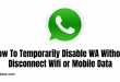 How To Temporarily Disable WA Without Disconnect Wifi or Mobile Data